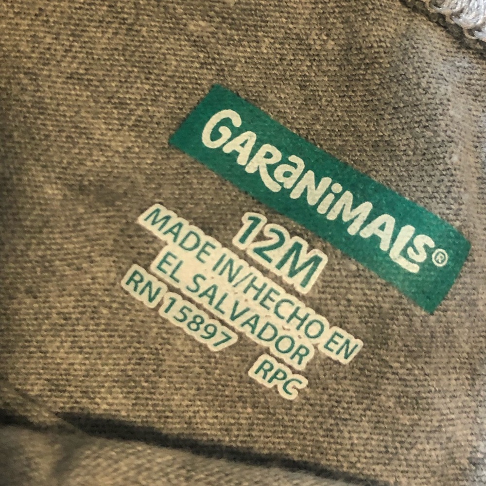 Grey long sleeve baby shirt